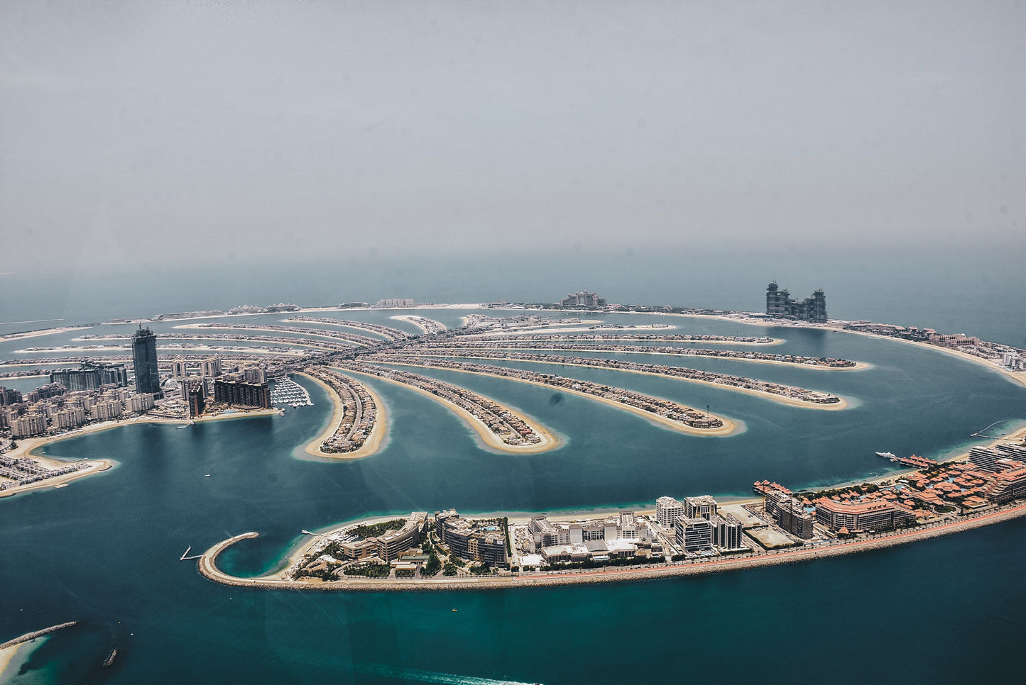Helicopter flight over Dubai