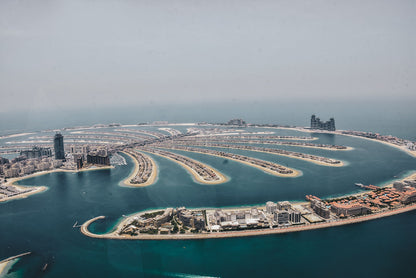 Helicopter flight over Dubai