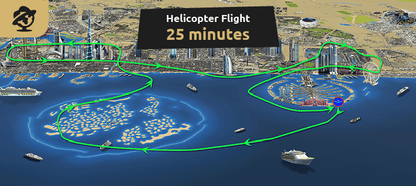 Helicopter flight over Dubai